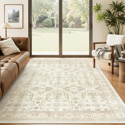 Washable Area Rug with Non Slip Backing