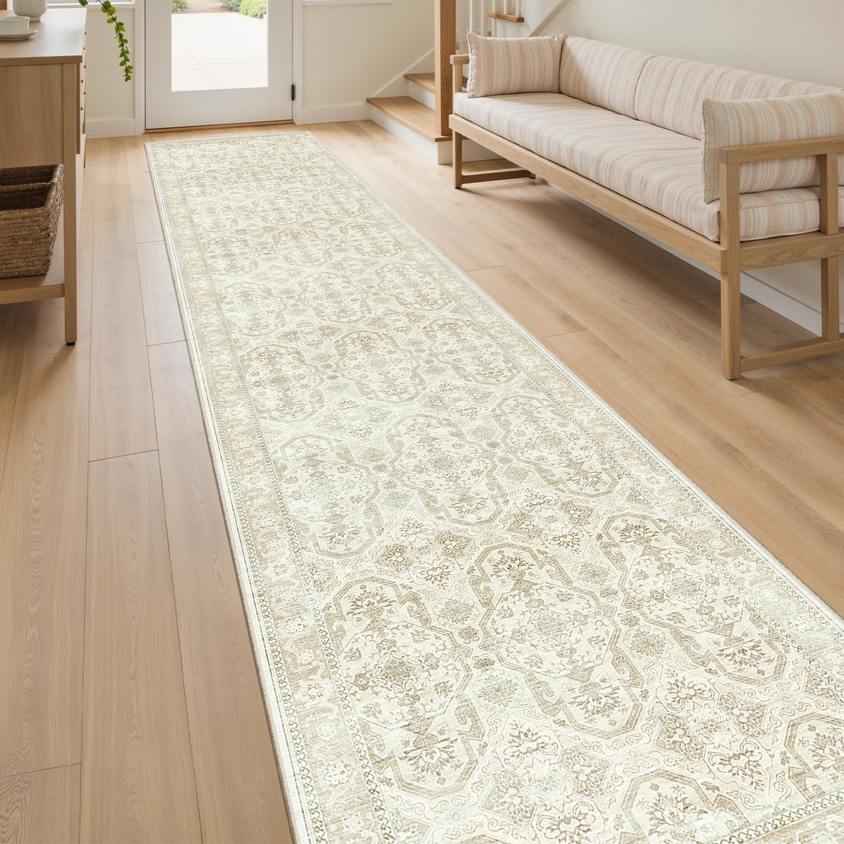 Washable Area Rug with Non Slip Backing