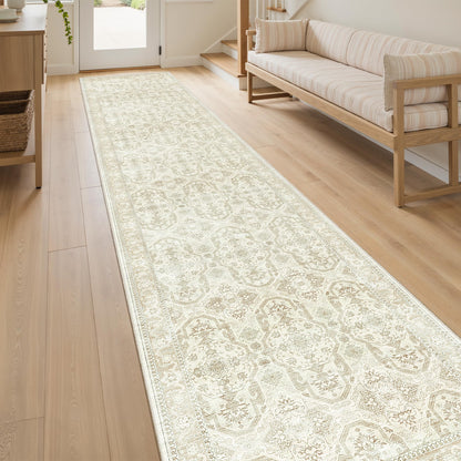 Washable Area Rug with Non Slip Backing