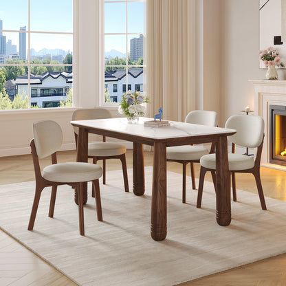 Sintered Stone Dining Table Set for 6