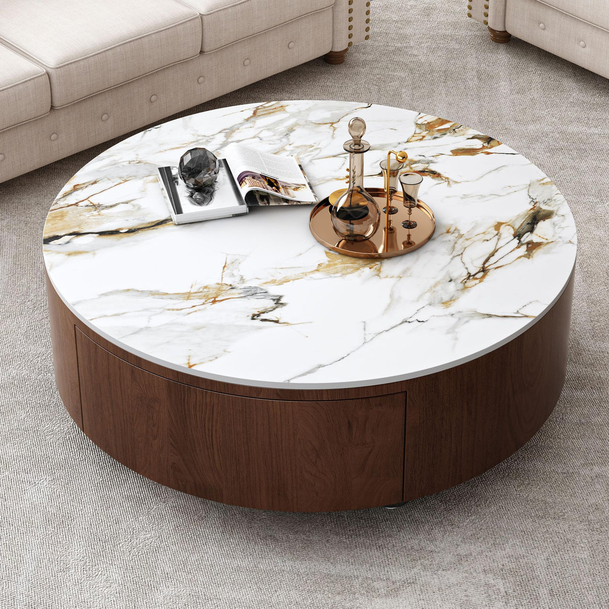 Modern Coffee Table with Sculptural Design