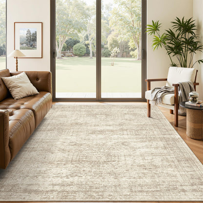 Washable Area Rug with Non Slip Backing