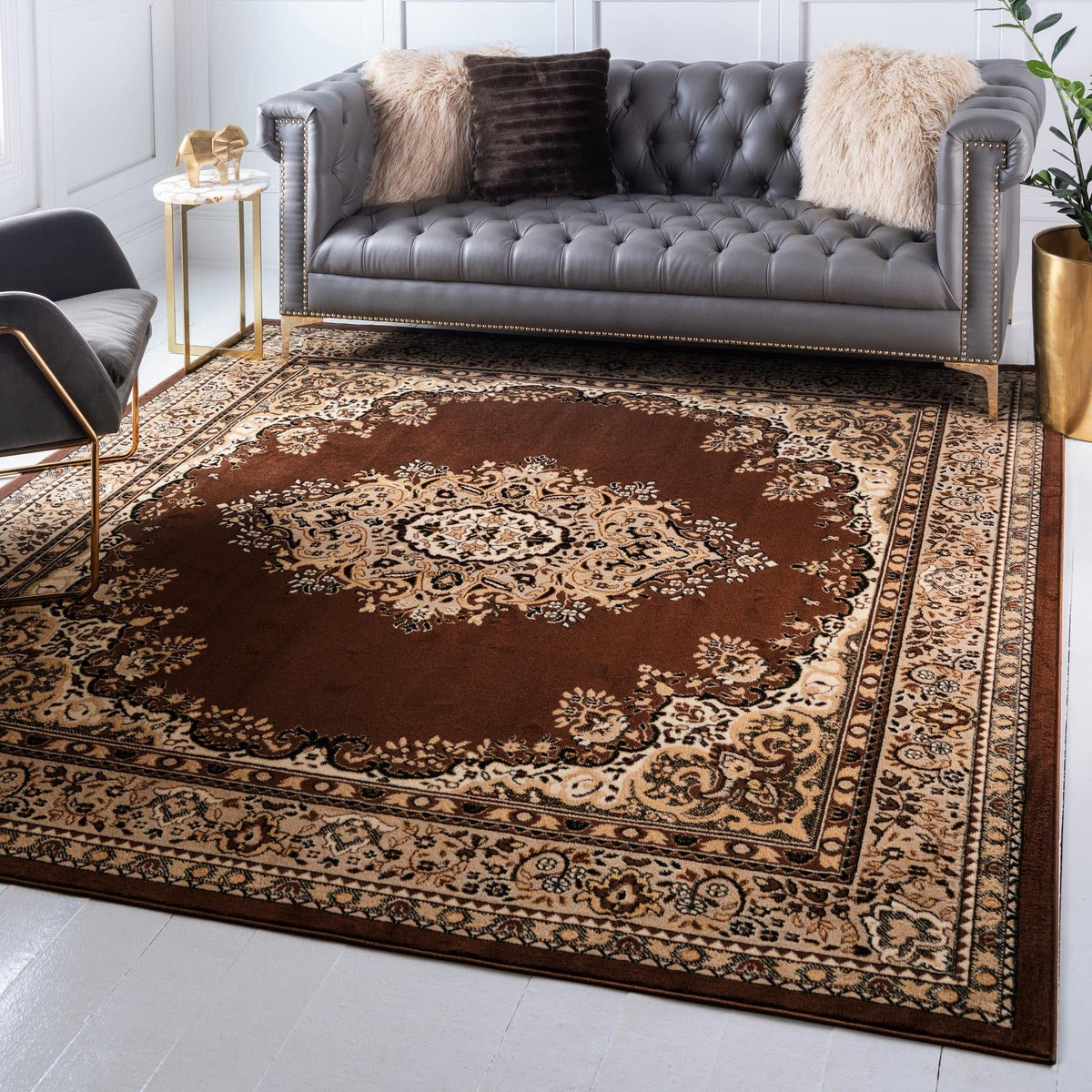 Unique Loom Reza Collection Traditional Persian Style Area Rug