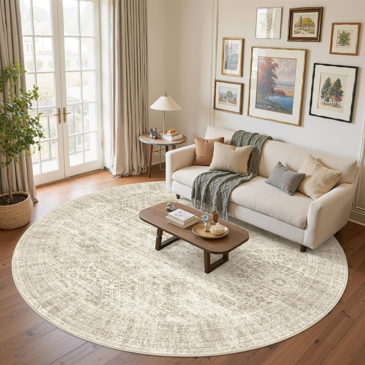 Washable Area Rug with Non Slip Backing