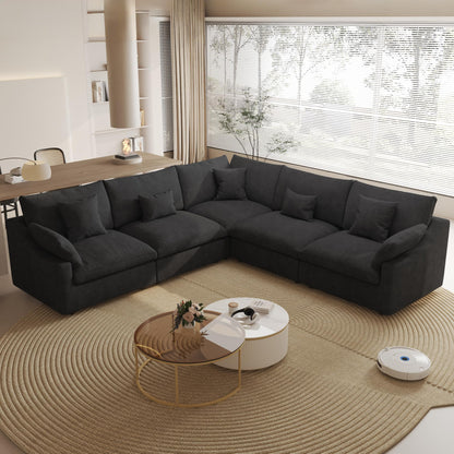 Linen Modular Sectional Sofa – Cloud Comfort Design