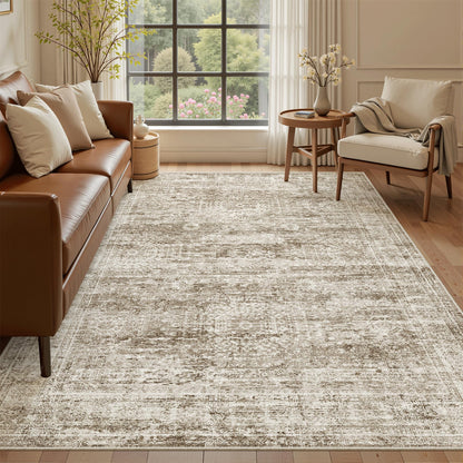 Washable Area Rug with Non Slip Backing