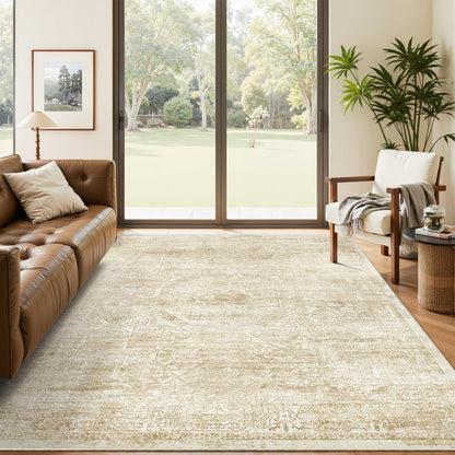 Washable Area Rug with Non Slip Backing