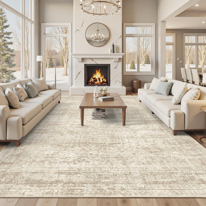 Washable Area Rug with Non Slip Backing