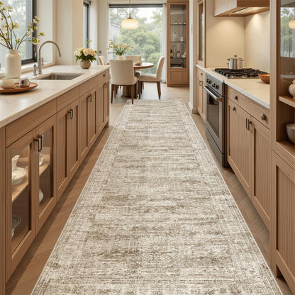 Washable Area Rug with Non Slip Backing