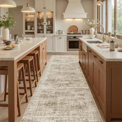 Washable Area Rug with Non Slip Backing
