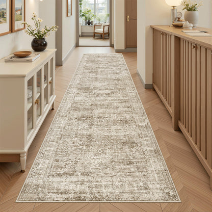 Washable Area Rug with Non Slip Backing