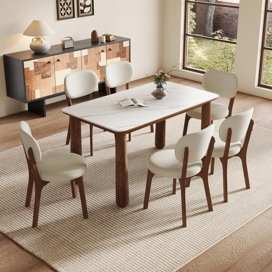 Sintered Stone Dining Table Set for 6