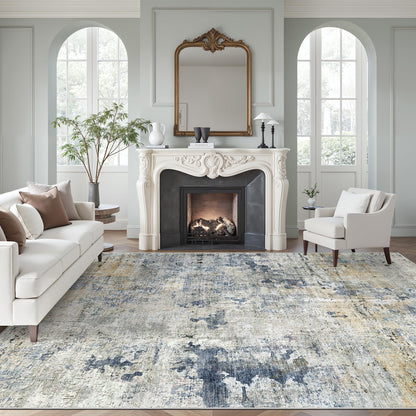 Washable Area Rug with Non Slip Backing