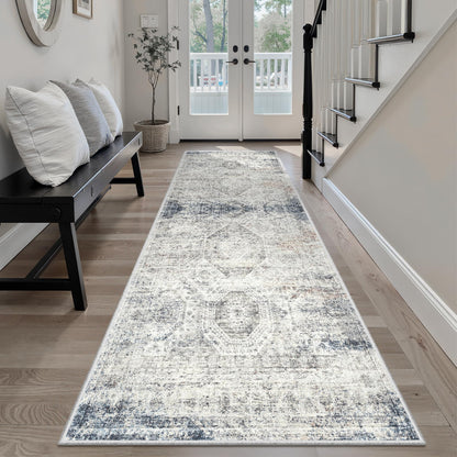 Washable Area Rug with Non Slip Backing
