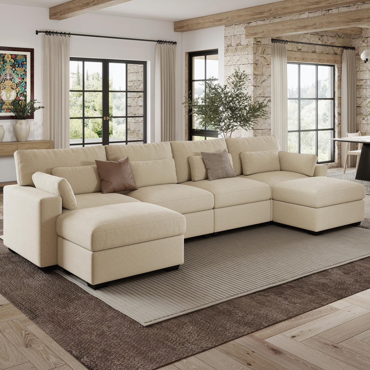 WorthFurni Modular Sectional Sofa