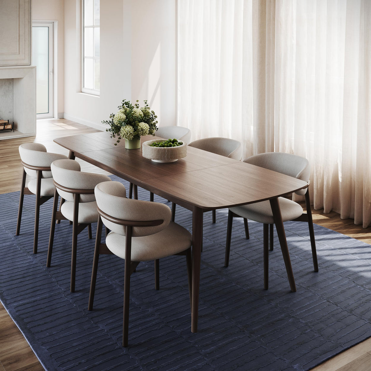 Plaid Jute Area Rug with Natural Woven Texture