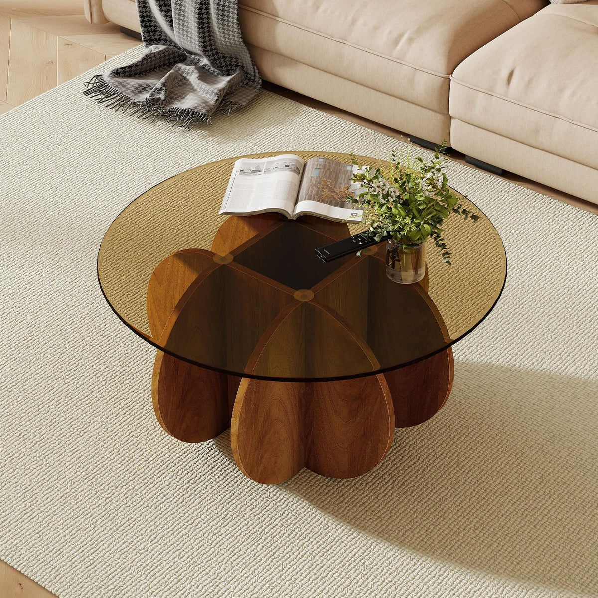 Tempered Glass Coffee and Side Table Set