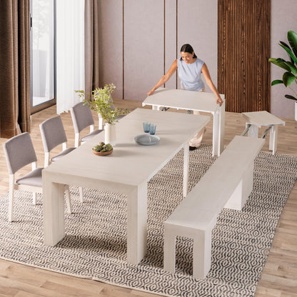Solid Wood Extendable Dining Table for 2 to 12