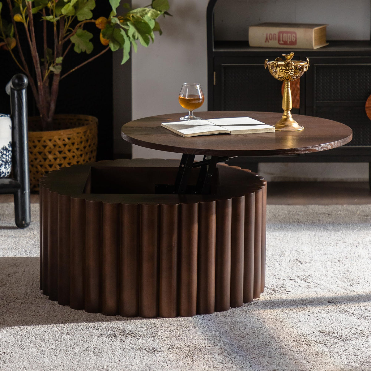 Modern Coffee Table with Sculptural Design