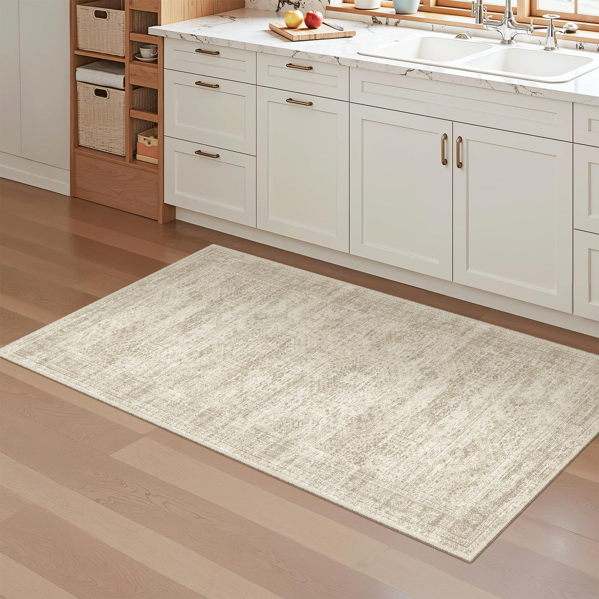 Washable Area Rug with Non Slip Backing