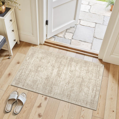 Washable Area Rug with Non Slip Backing