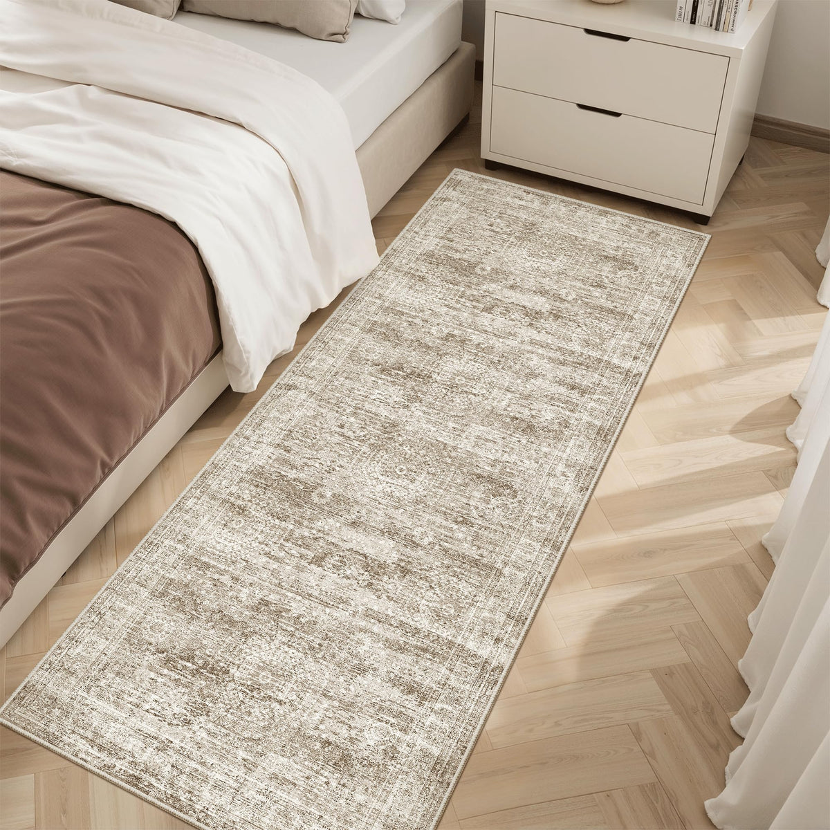 Washable Area Rug with Non Slip Backing