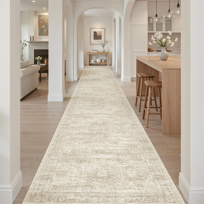 Washable Area Rug with Non Slip Backing