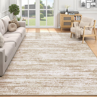 Washable Area Rug with Modern Printed Design