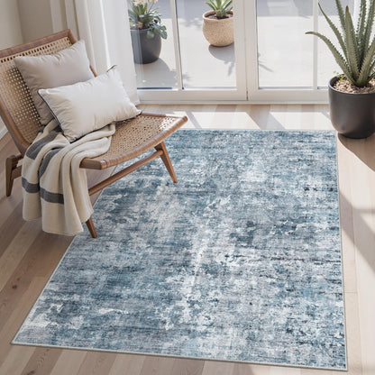 Washable Area Rug with Non Slip Backing