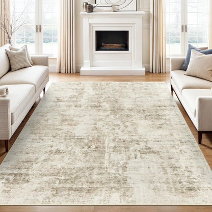 Washable Area Rug with Non Slip Backing