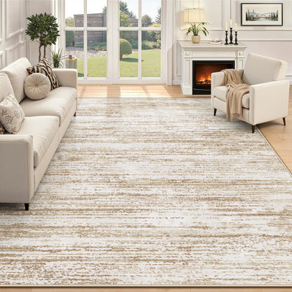 Washable Area Rug with Modern Printed Design