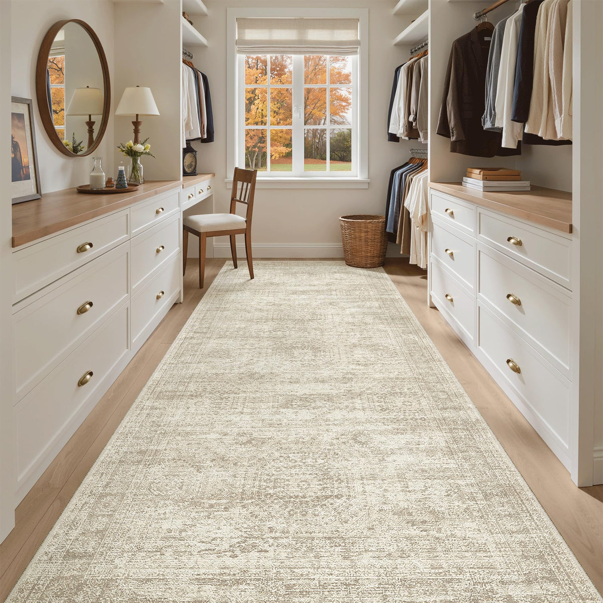 Washable Area Rug with Non Slip Backing