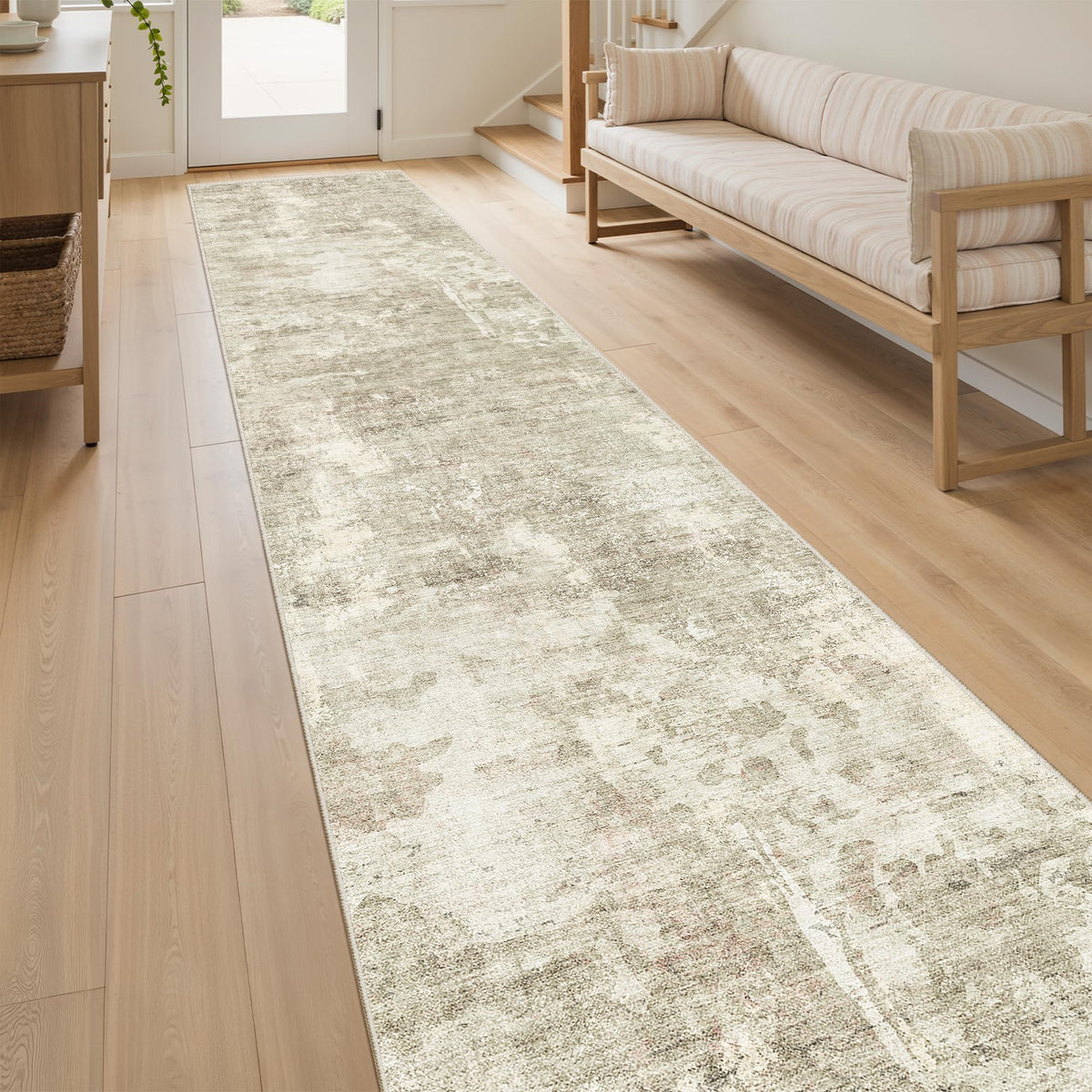 Washable Area Rug with Non Slip Backing