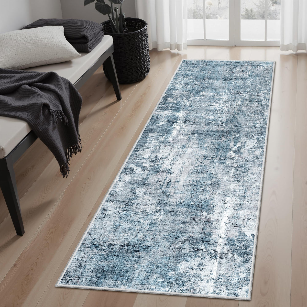 Washable Area Rug with Non Slip Backing