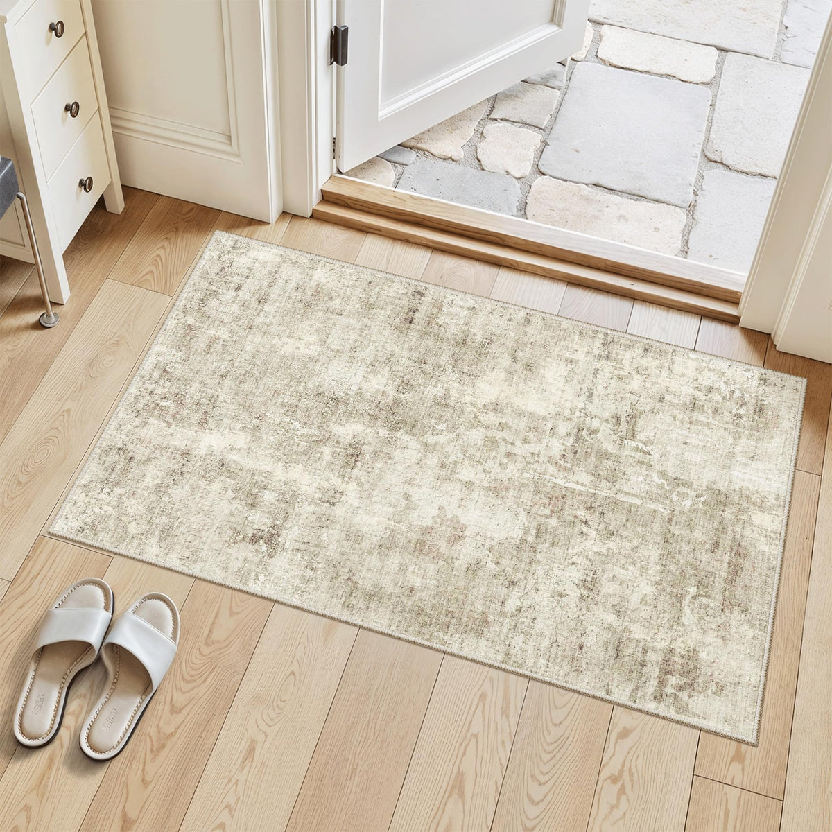 Washable Area Rug with Non Slip Backing