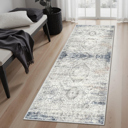 Washable Area Rug with Non Slip Backing