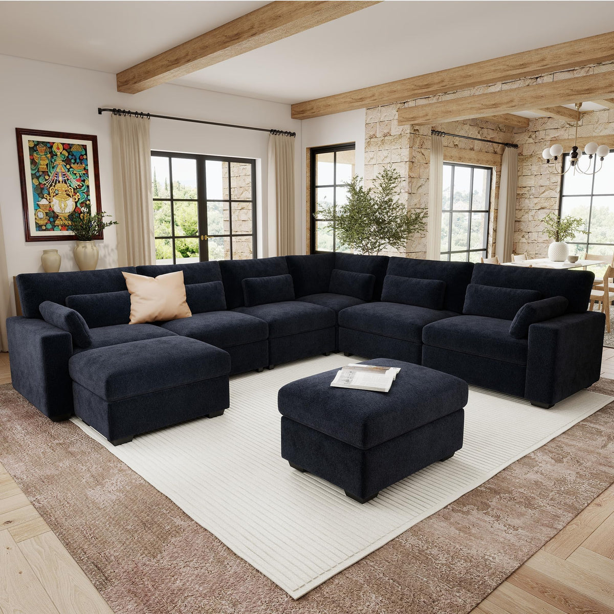 WorthFurni Modular Sectional Sofa
