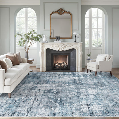 Washable Area Rug with Non Slip Backing