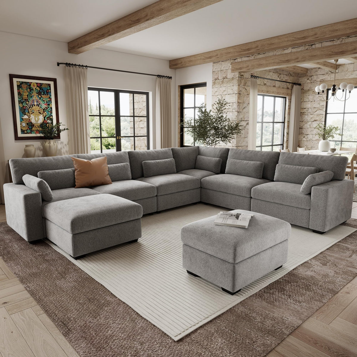 WorthFurni Modular Sectional Sofa