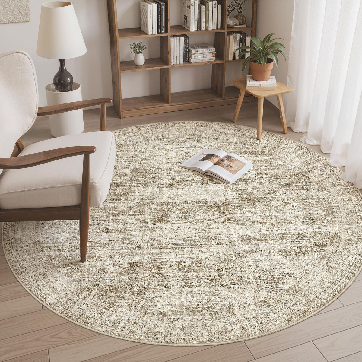 Washable Area Rug with Non Slip Backing