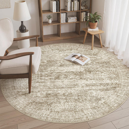 Washable Area Rug with Non Slip Backing