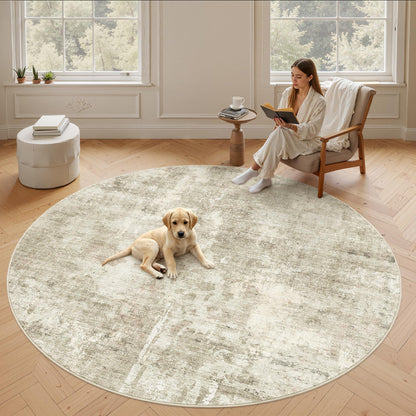 Washable Area Rug with Non Slip Backing