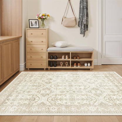Washable Area Rug with Non Slip Backing
