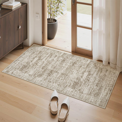 Washable Area Rug with Non Slip Backing