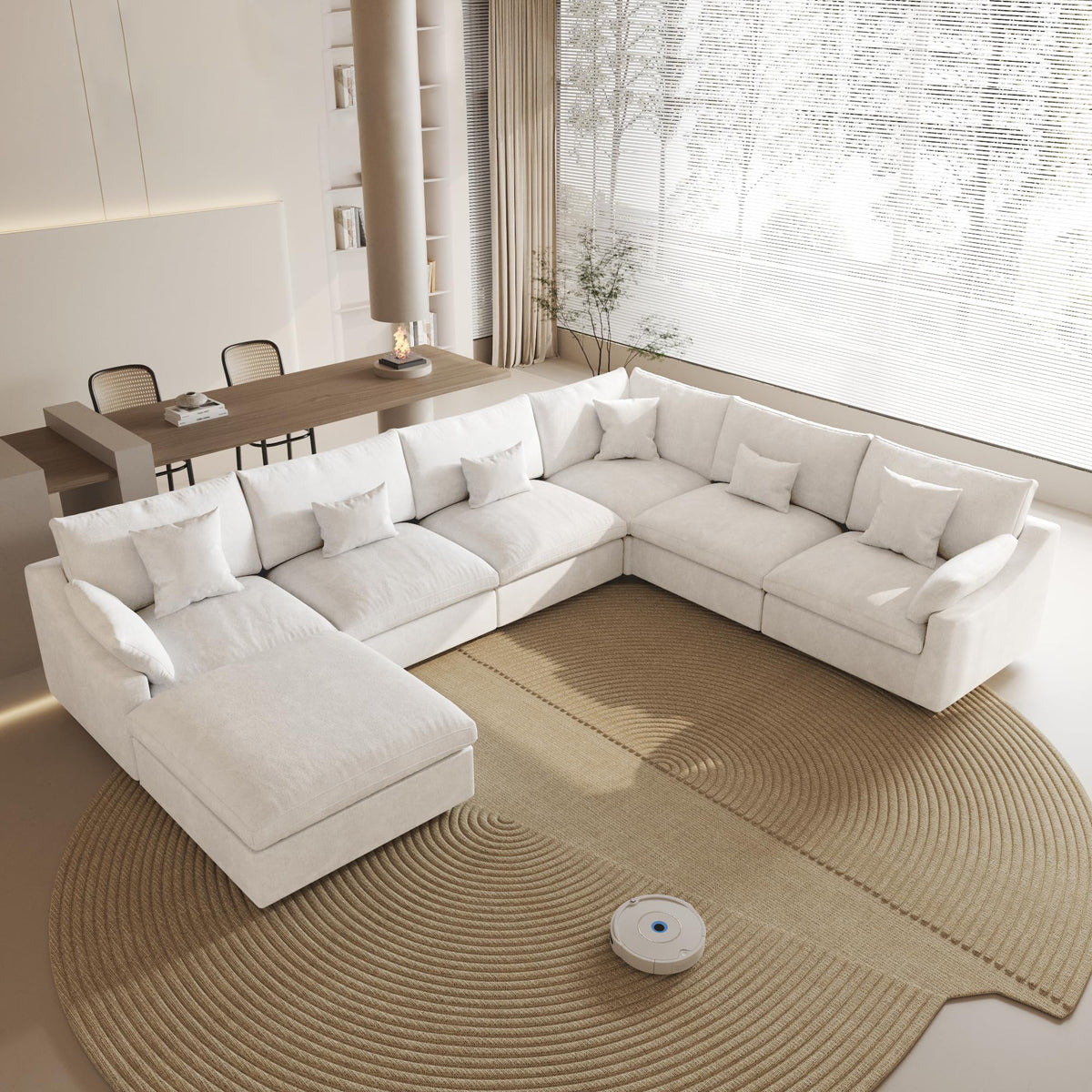 Linen Modular Sectional Sofa – Cloud Comfort Design