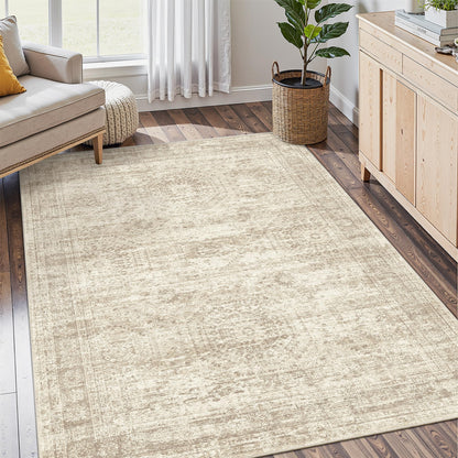 Washable Area Rug with Non Slip Backing