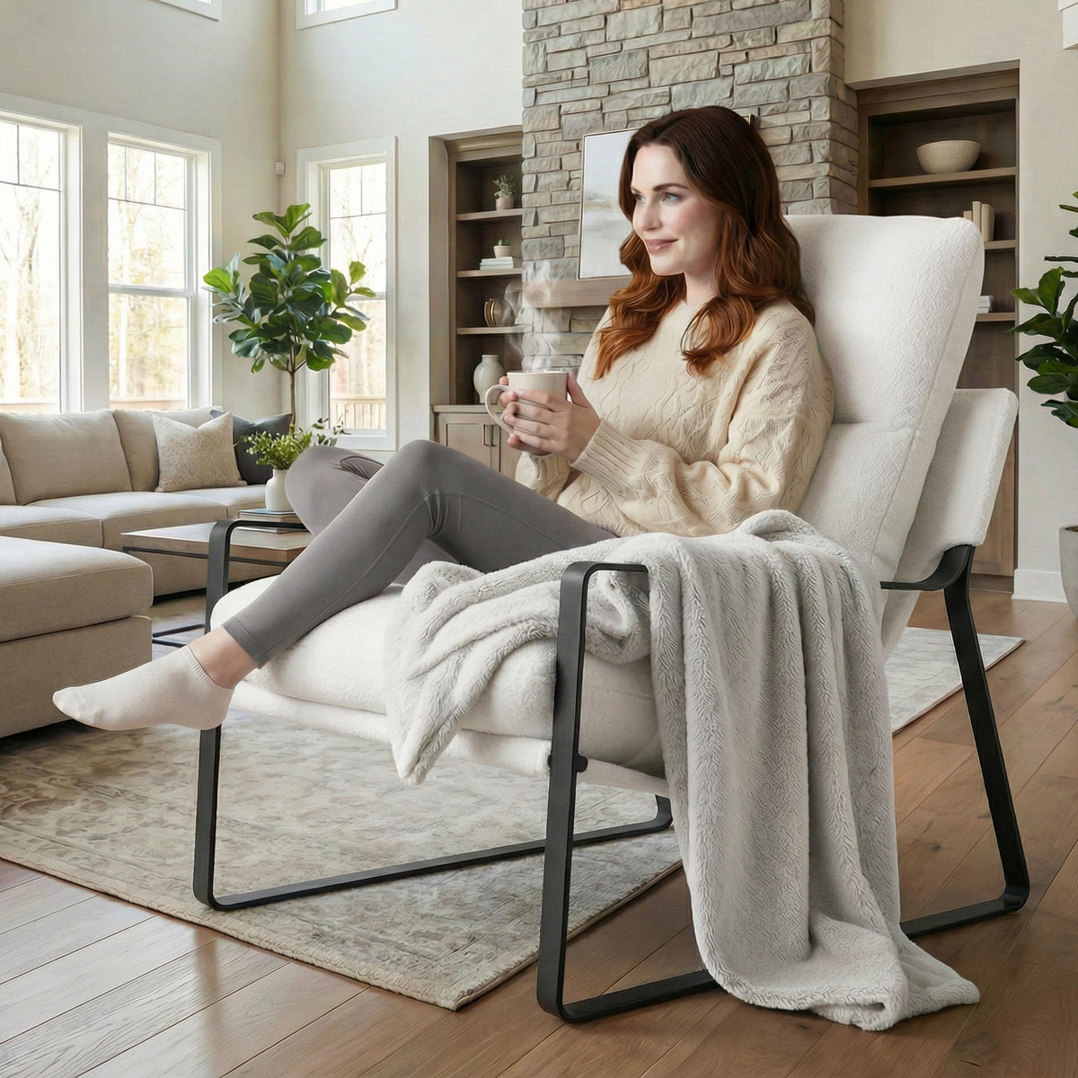 Modern Accent Armchair – Sculpted Lounge Design