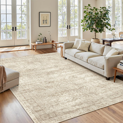 Washable Area Rug with Non Slip Backing